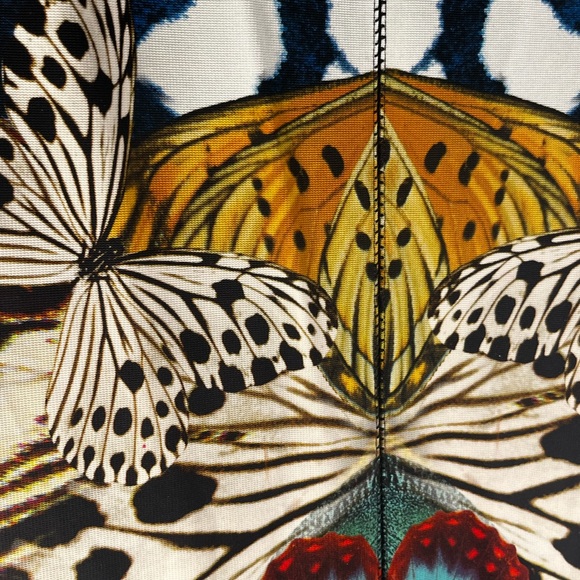 🦋 Roberto cavalli Class EUC butterfly dress large 14 - Picture 6 of 16